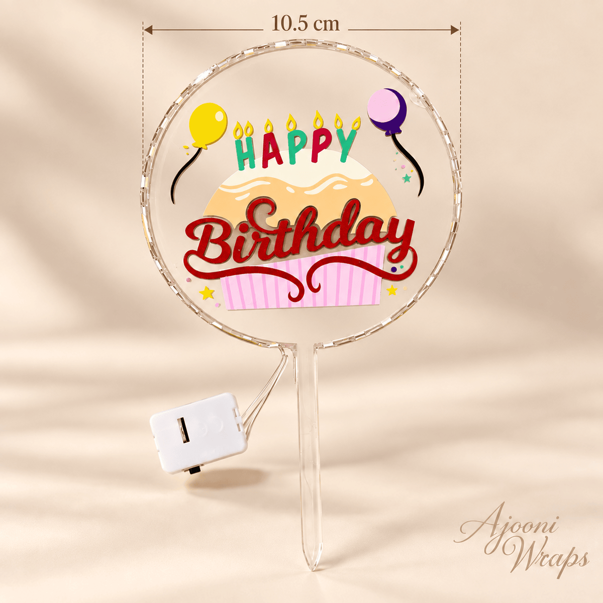 Premium Happy Birthday LED Cake Topper  🎂✨💡
