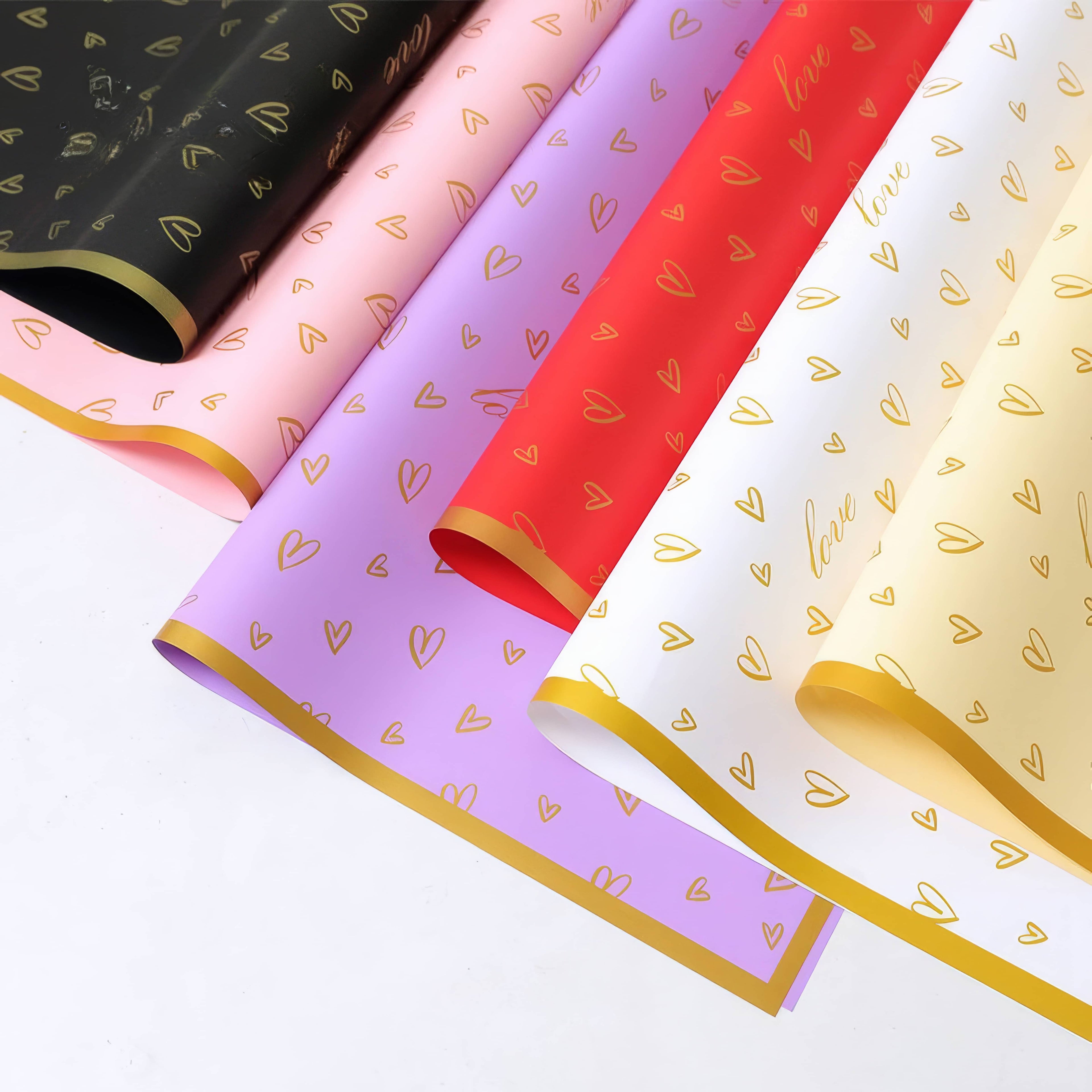 Gold Heartline Bouquet Wrap