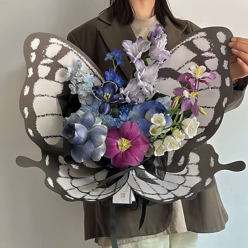 Butterfly Wing Floral Bouquet Wrap