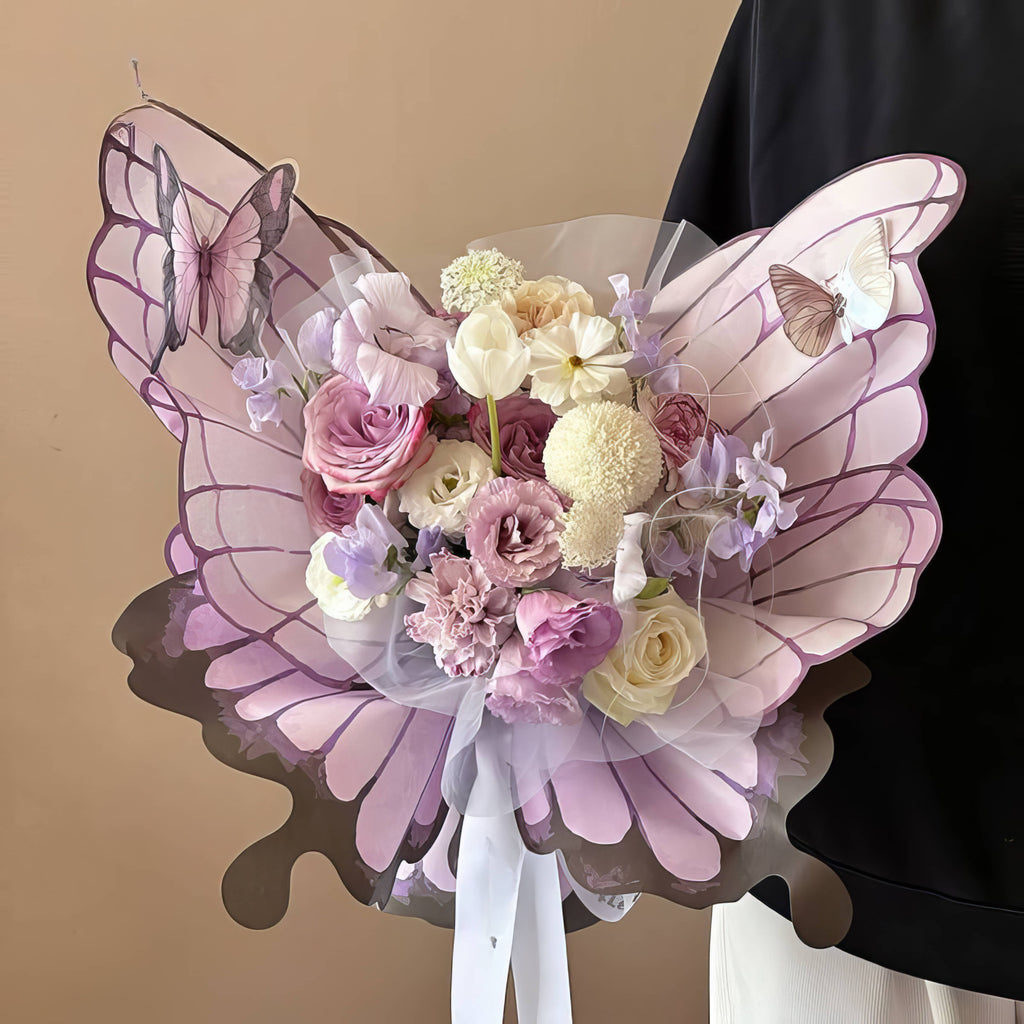 Butterfly Wing Floral Bouquet Wrap