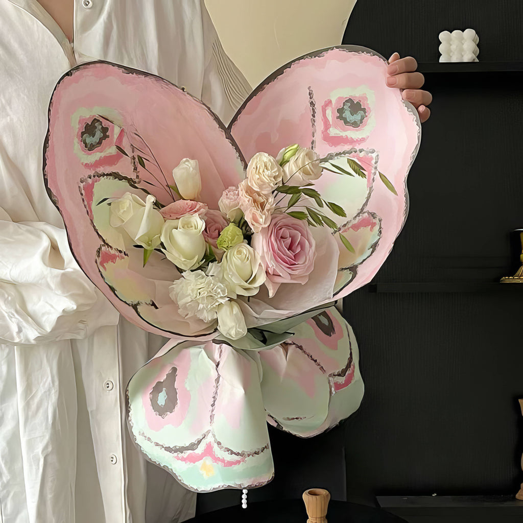 Butterfly Wing Floral Bouquet Wrap