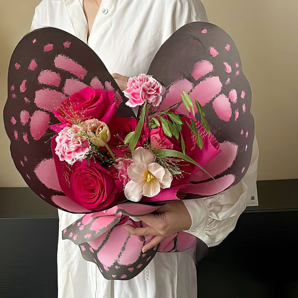 Butterfly Wing Floral Bouquet Wrap