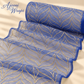 Luxury Golden Leaf Embroidered Organza Net 🍃✨✨ | 5 Yards |