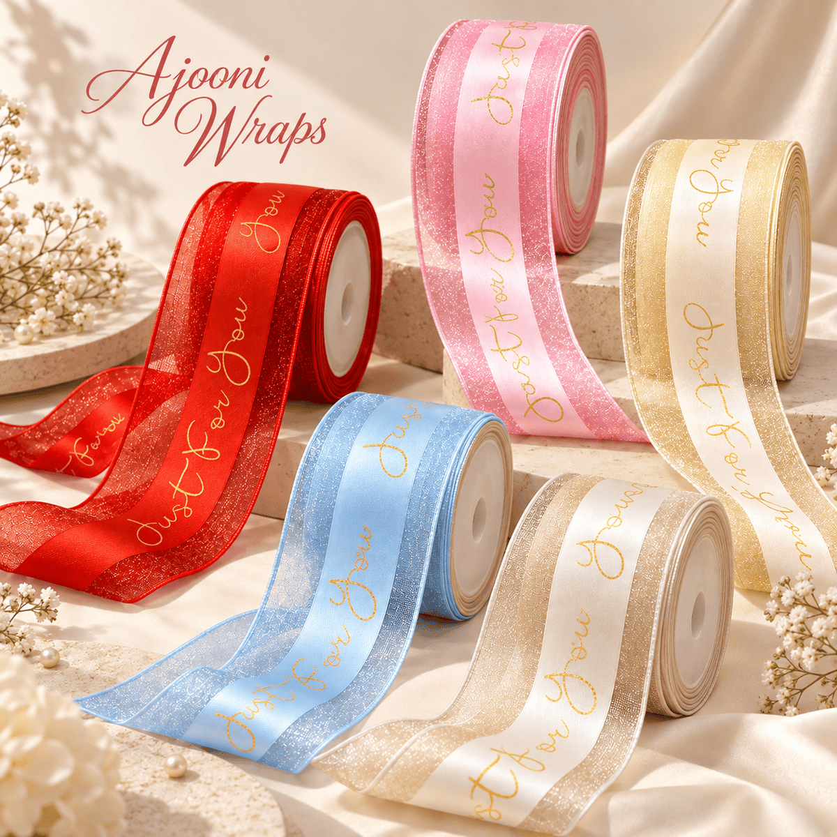 Luxury Just For You Organza Satin Ribbon | 1.5 Inch |