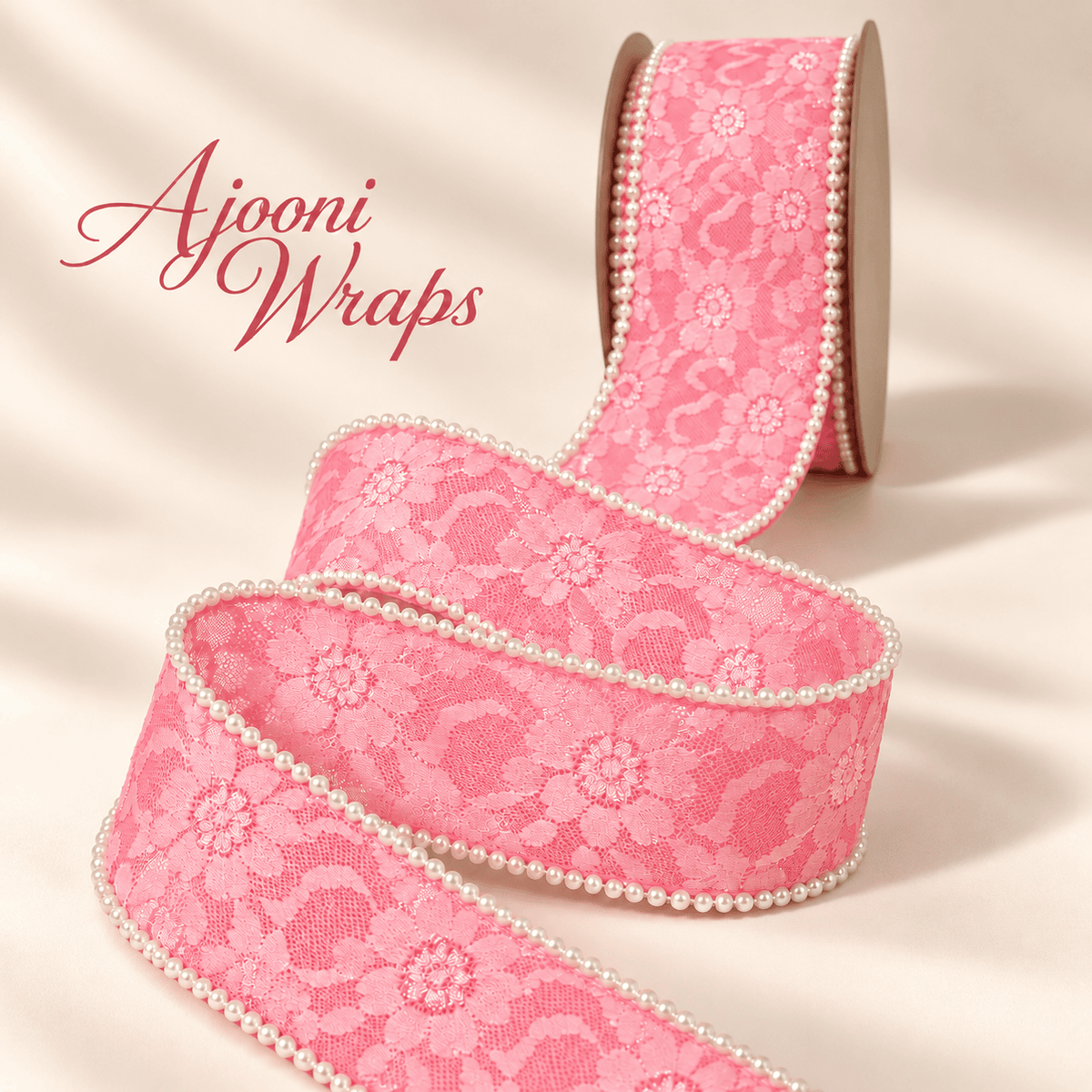 Luxury Pearl Organza Lace Ribbon | 2 Inch |