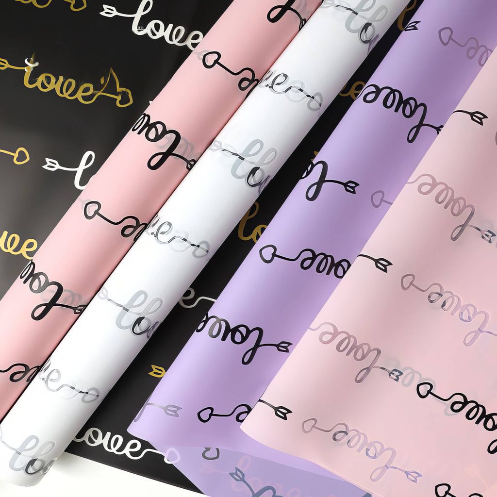 Whispered Love Script Bouquet & Gift Wrap