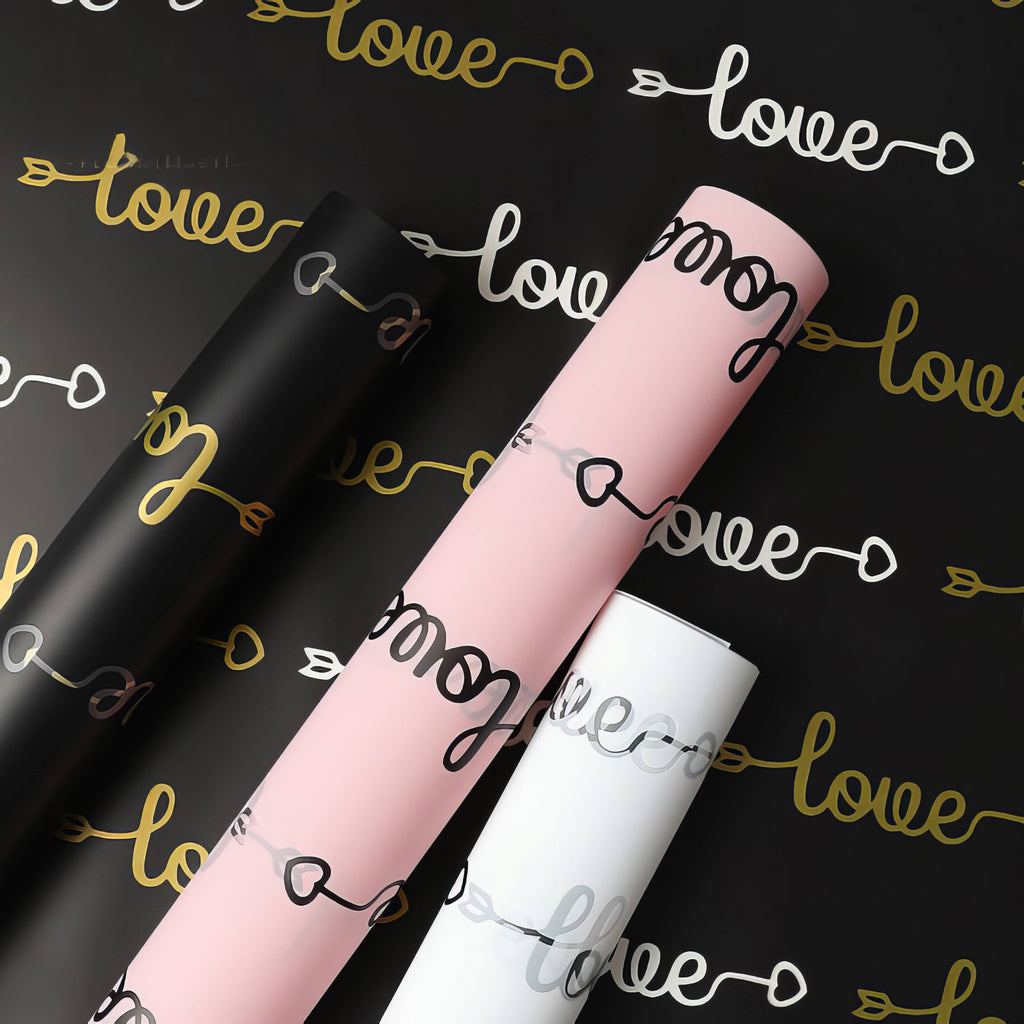 Whispered Love Script Bouquet & Gift Wrap