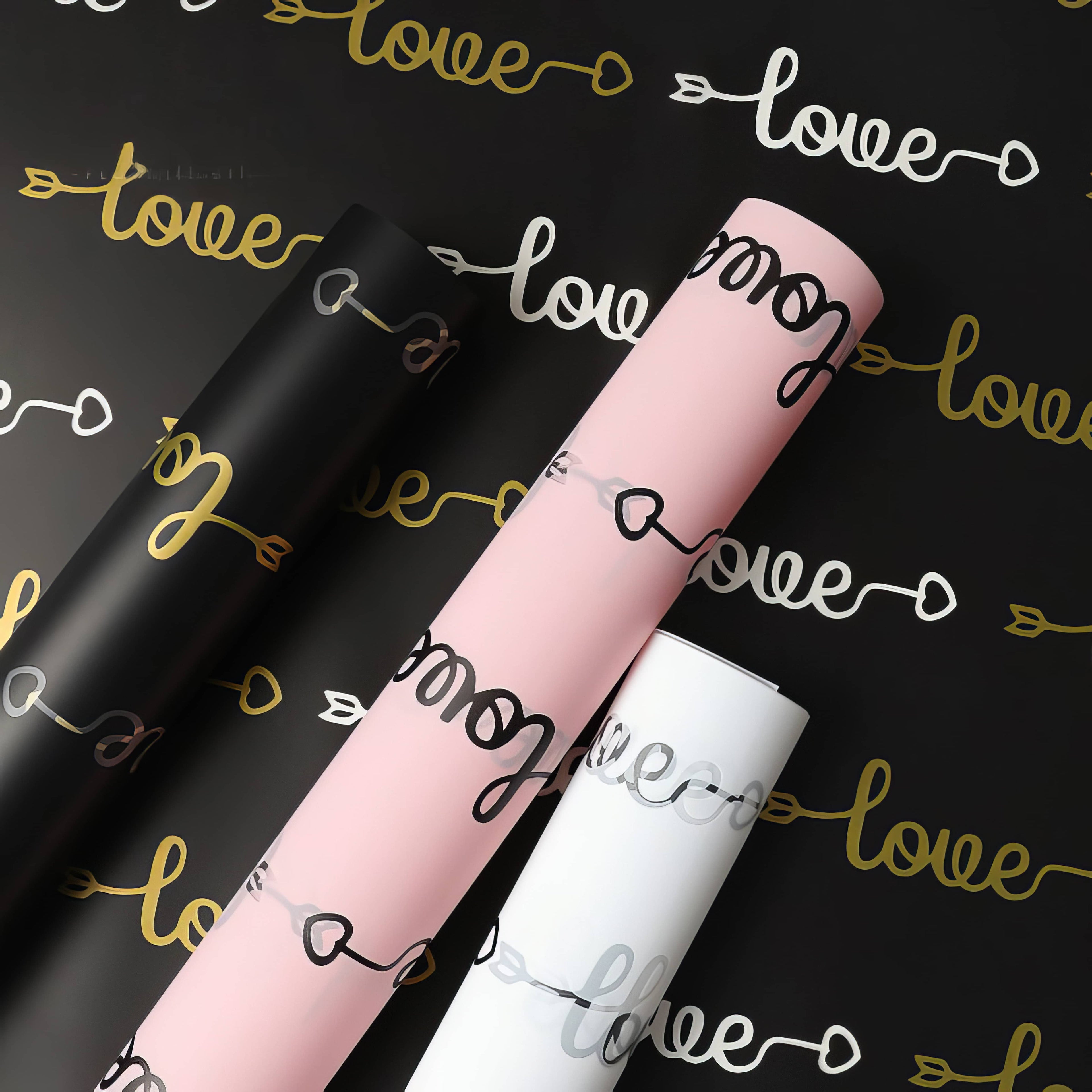 Whispered Love Script Bouquet & Gift Wrap