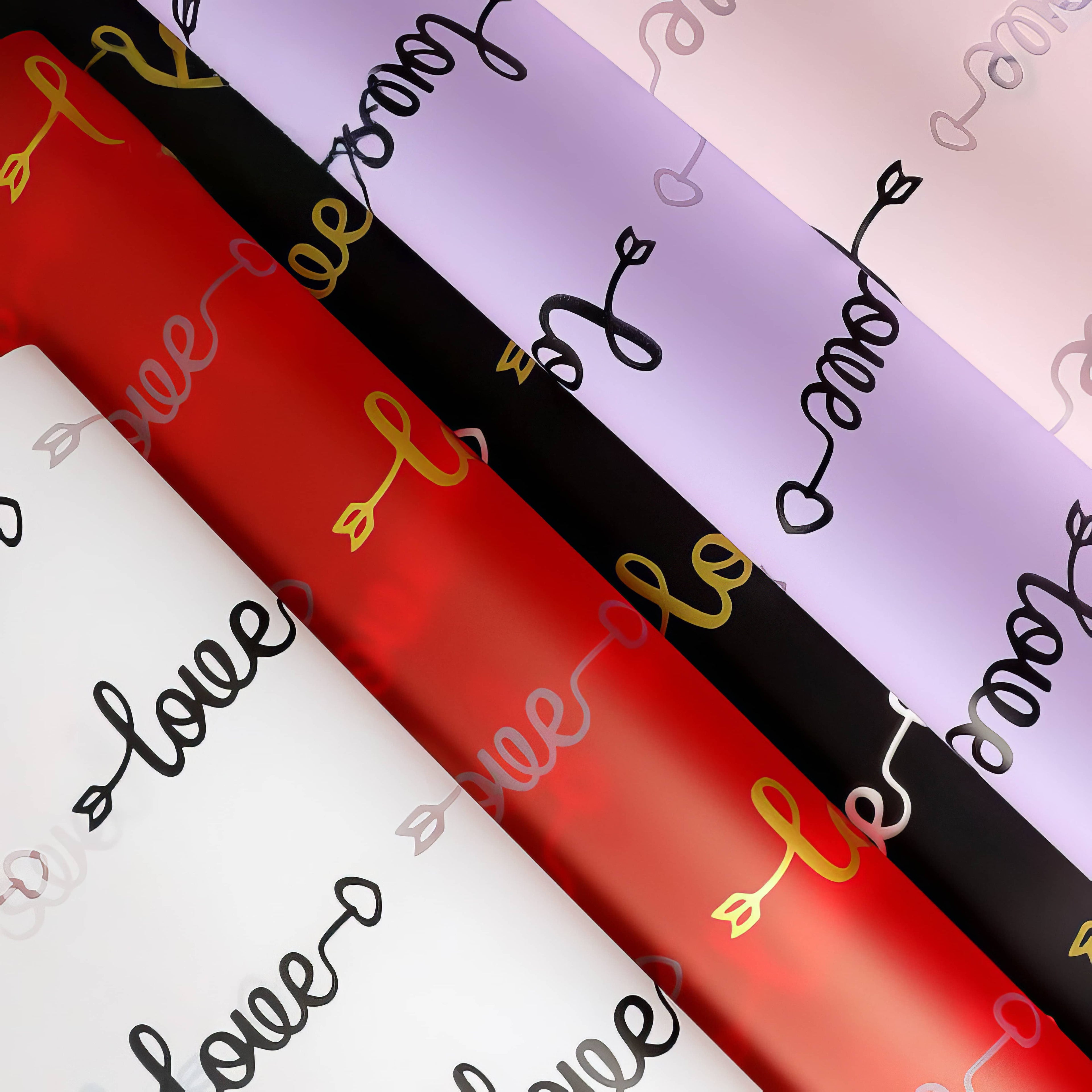 Whispered Love Script Bouquet & Gift Wrap