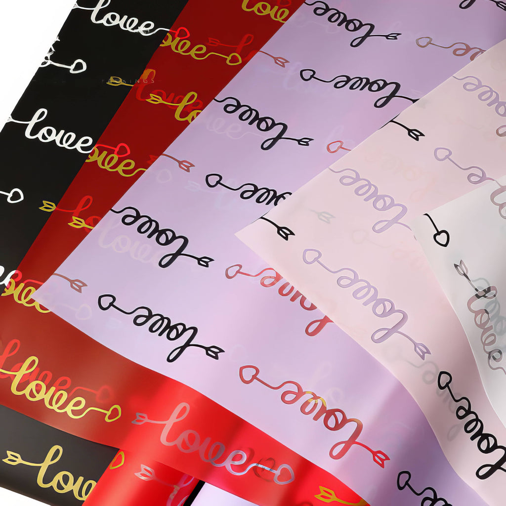Whispered Love Script Bouquet & Gift Wrap