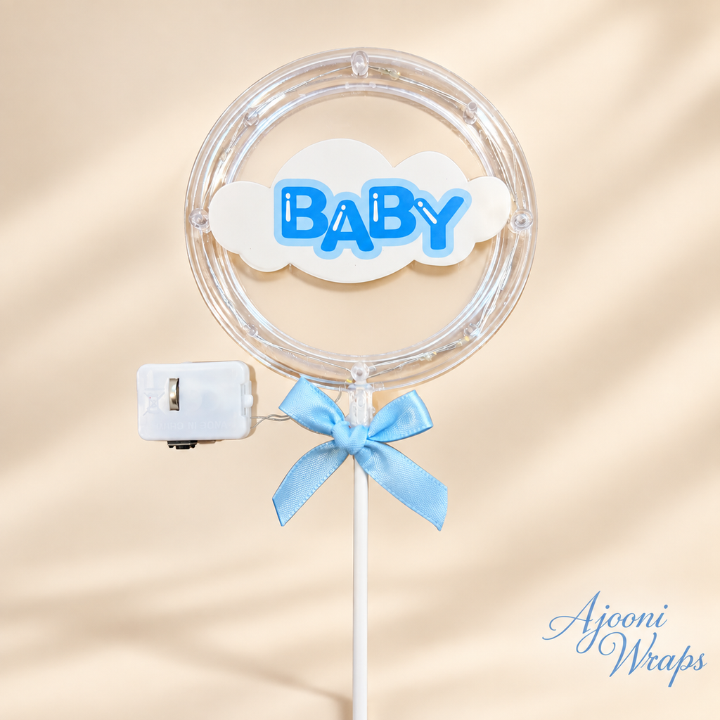 Baby Cloud LED Light Cake Topper ✨💗💙☁️