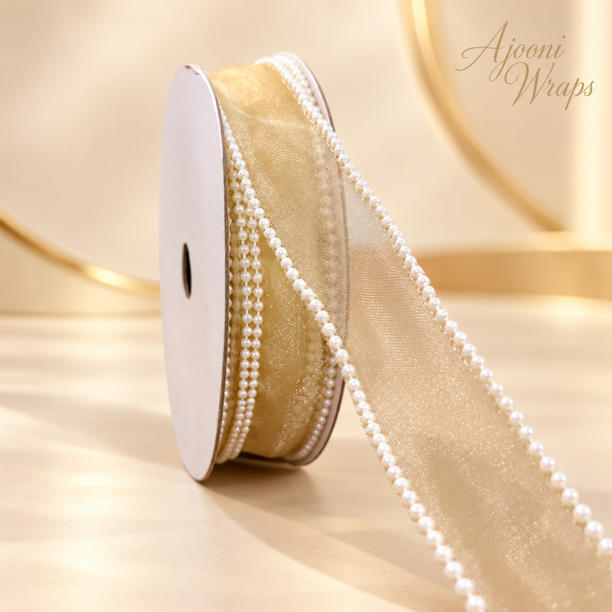 Pearl Organza Premium Ribbon | 1 Inch 10 Yards