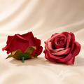 Royal Red Fabric Rose Head