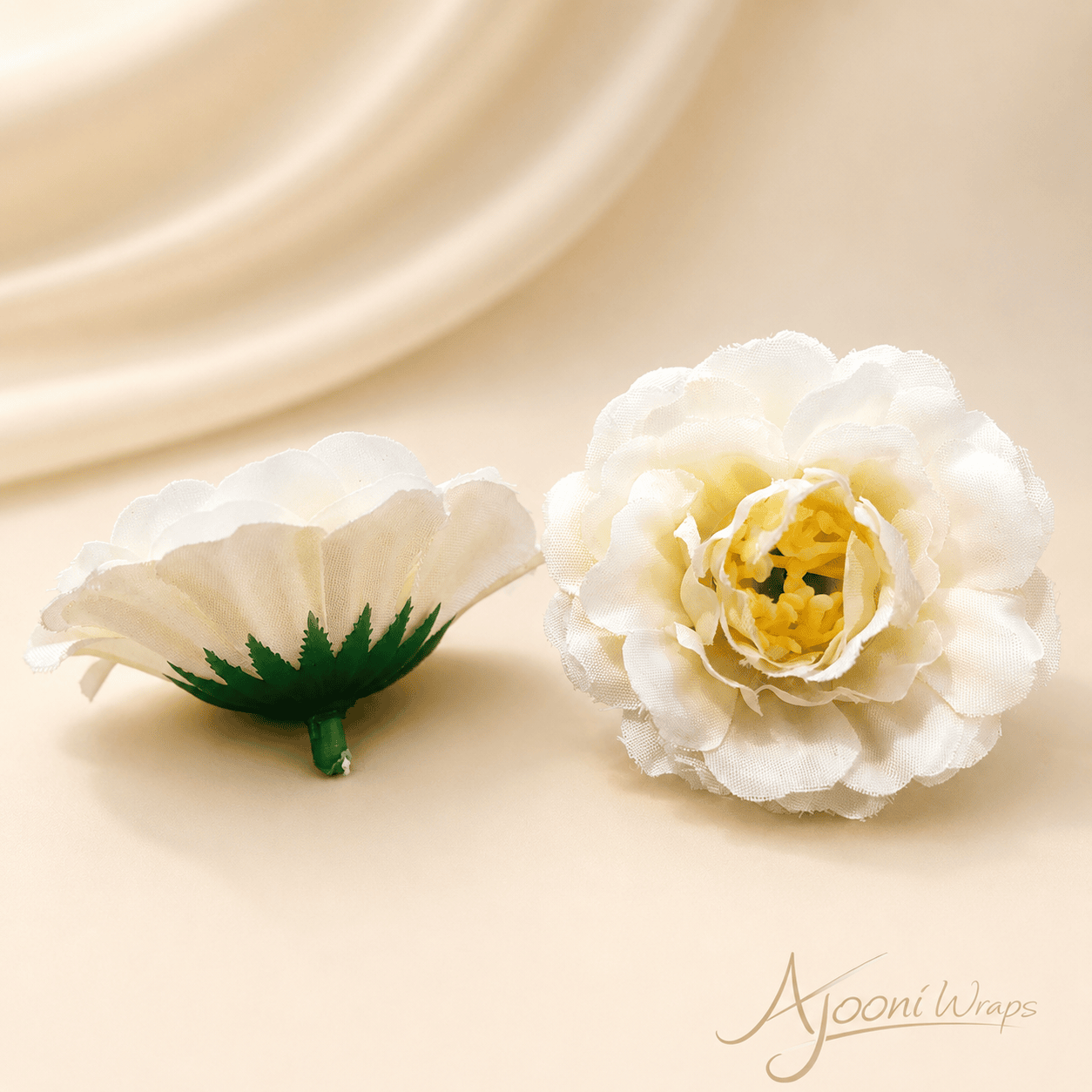 Azure Bloom Fabric Flower Head