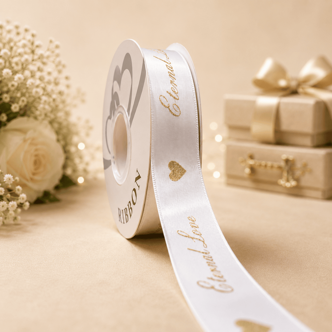 Eternal Love Premium Satin Ribbon | 1 Inch