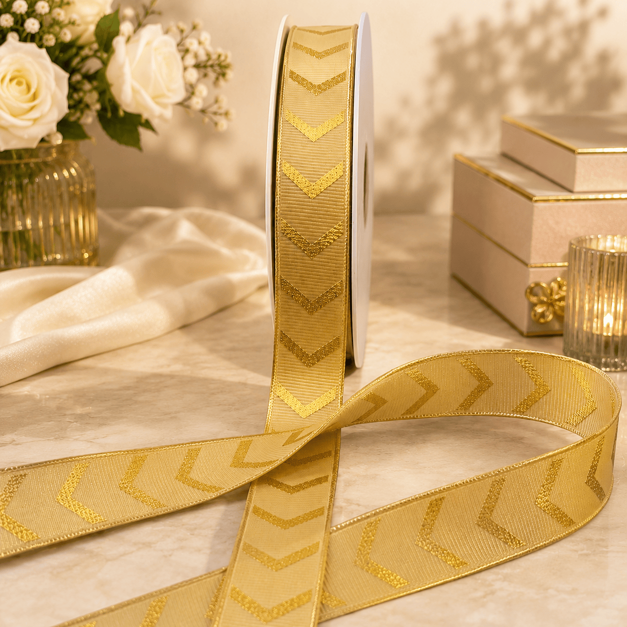 Golden Arrow Grosgrain Ribbon | 1 Inch