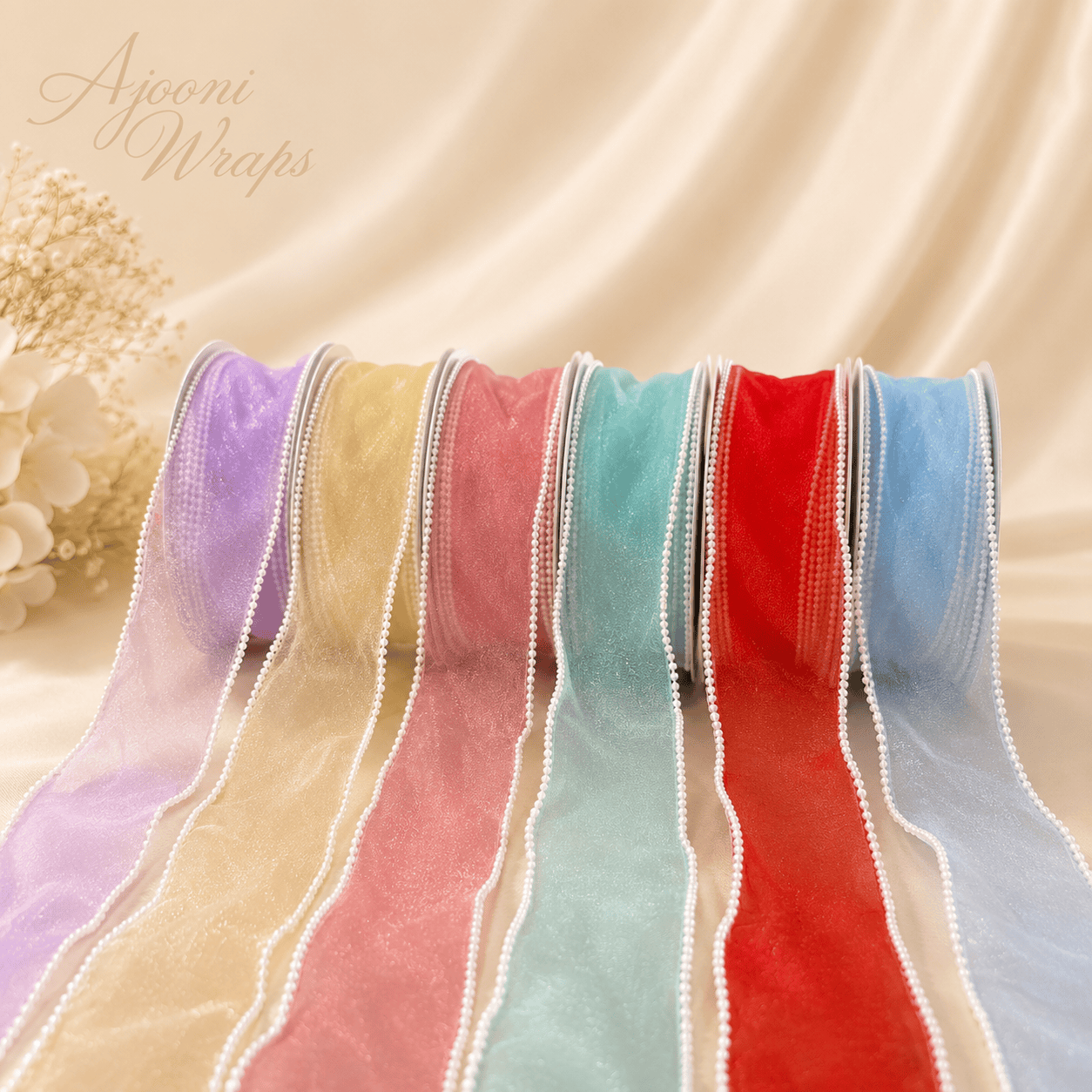 Pearl Edge Organza Ribbon | 2 Inch Width |10 Yards