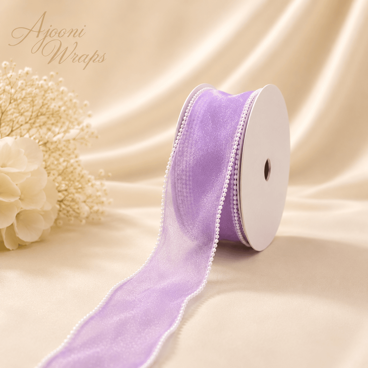 Pearl Edge Organza Ribbon | 2 Inch Width |10 Yards