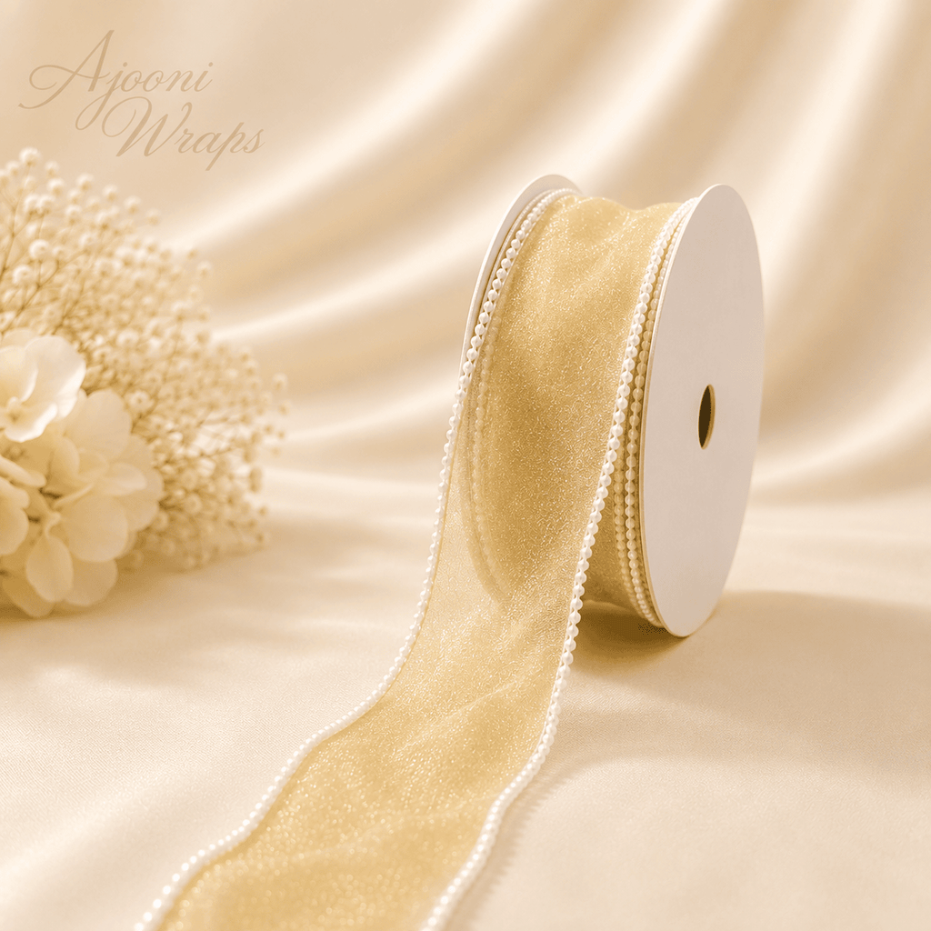 Pearl Edge Organza Ribbon | 2 Inch Width |10 Yards