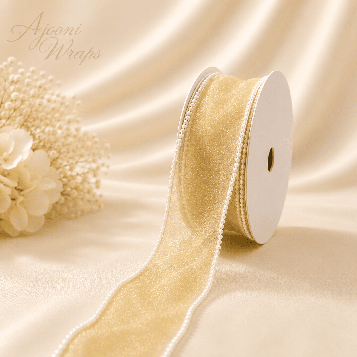 Pearl Edge Organza Ribbon | 2 Inch Width |10 Yards