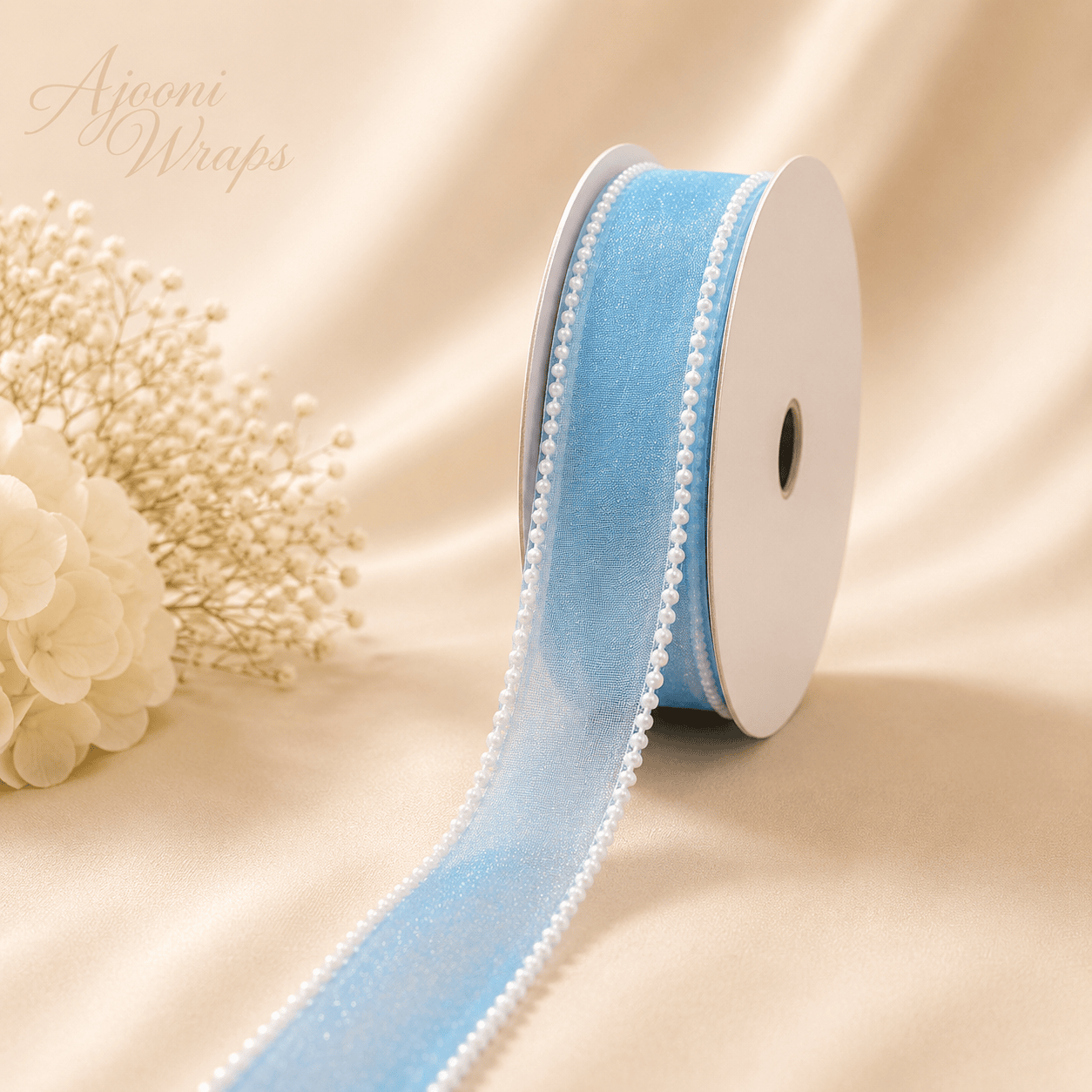 Pearl Organza Premium Ribbon | 1 Inch 10 Yards
