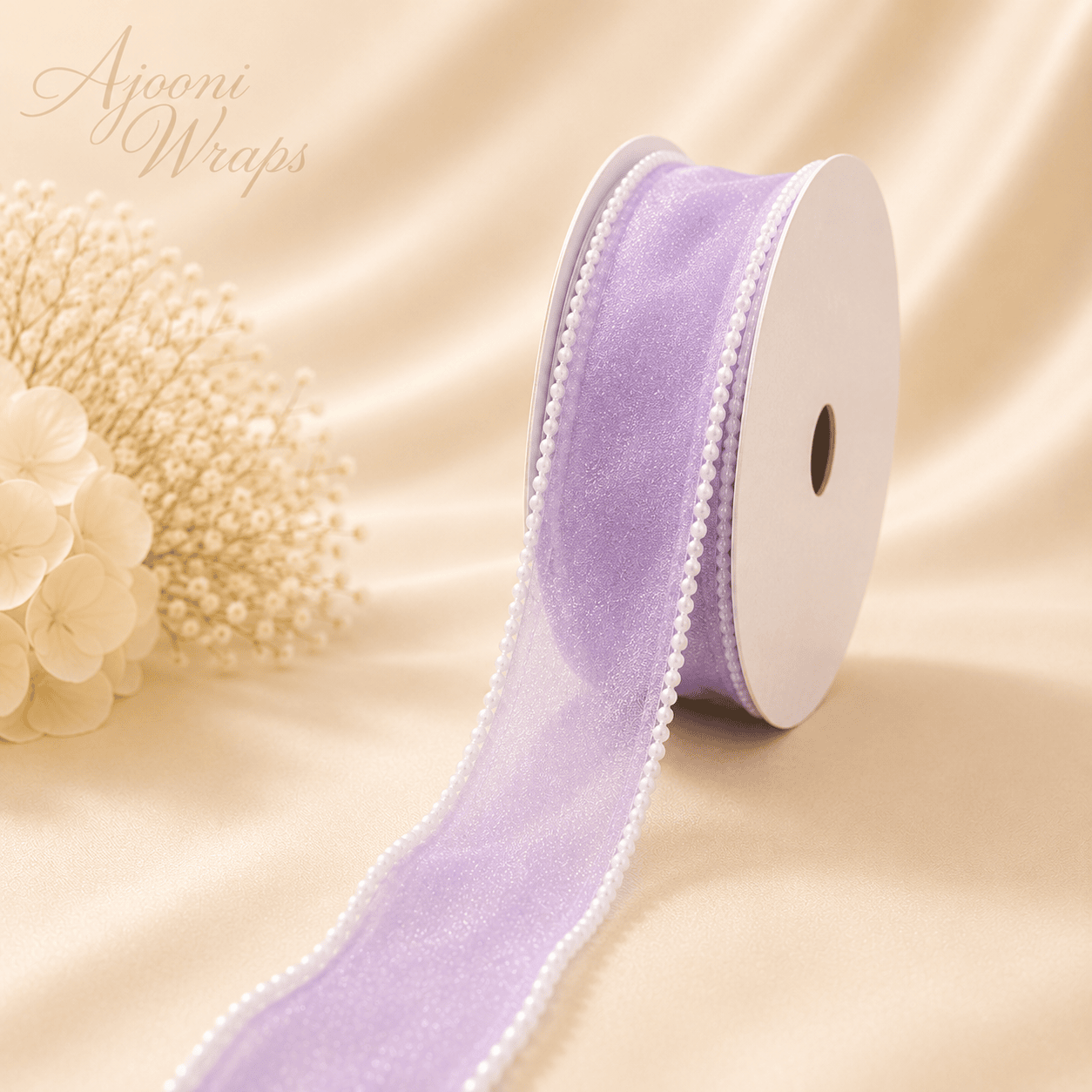 Pearl Organza Premium Ribbon | 1 Inch 10 Yards