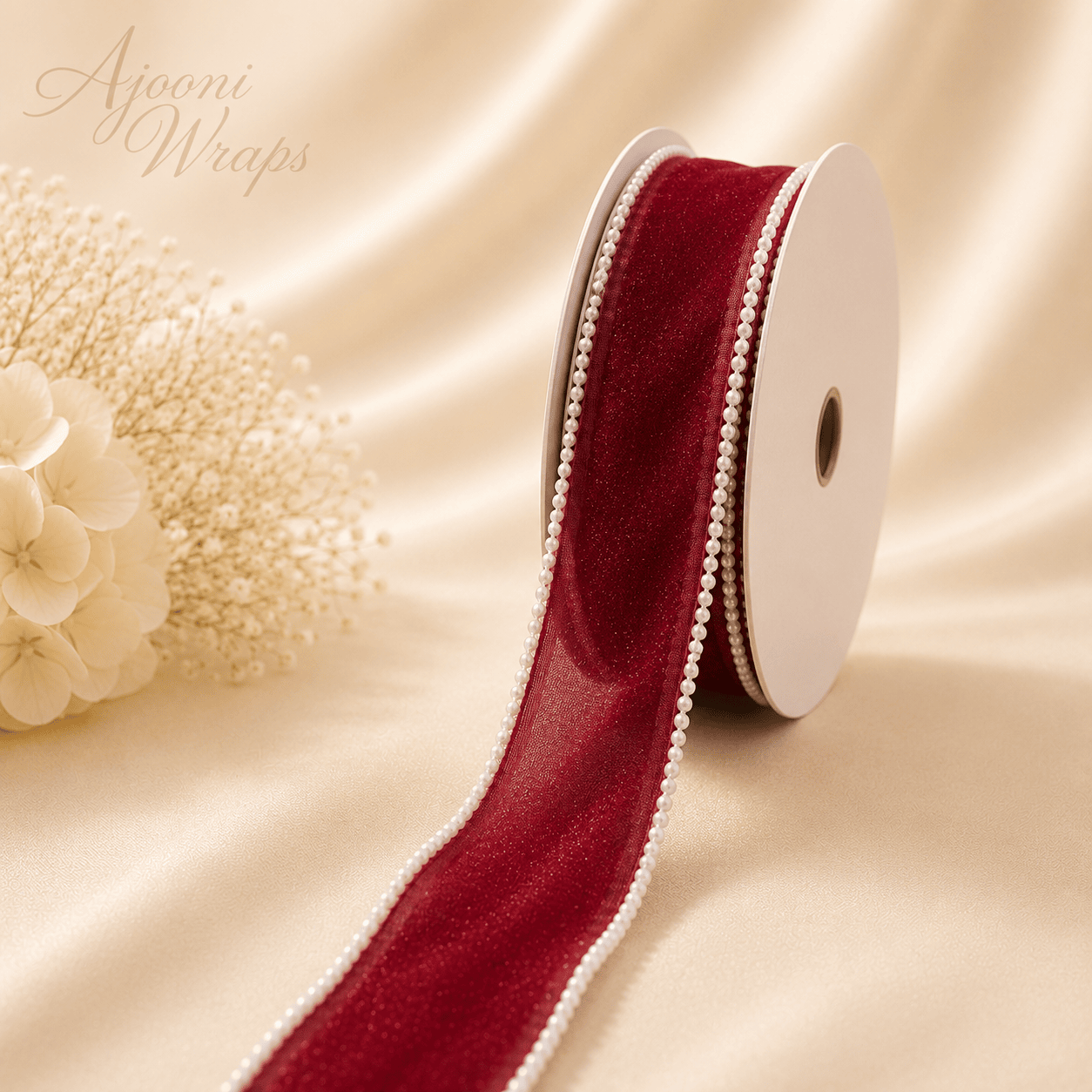 Pearl Organza Premium Ribbon | 1 Inch 10 Yards