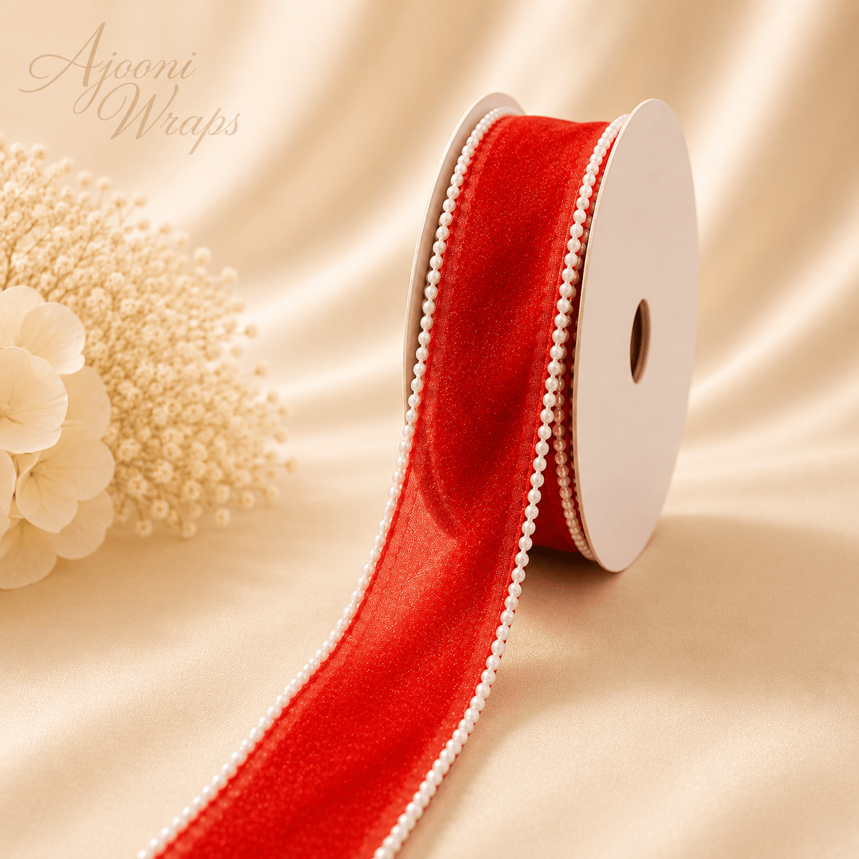 Pearl Organza Premium Ribbon | 1 Inch 10 Yards