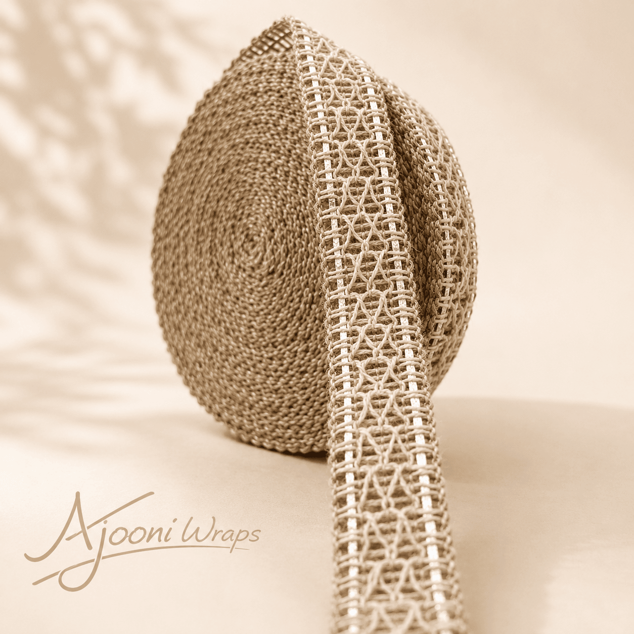 Jute Virasat Woven Net Ribbon | 1 Inch | 10 Yards