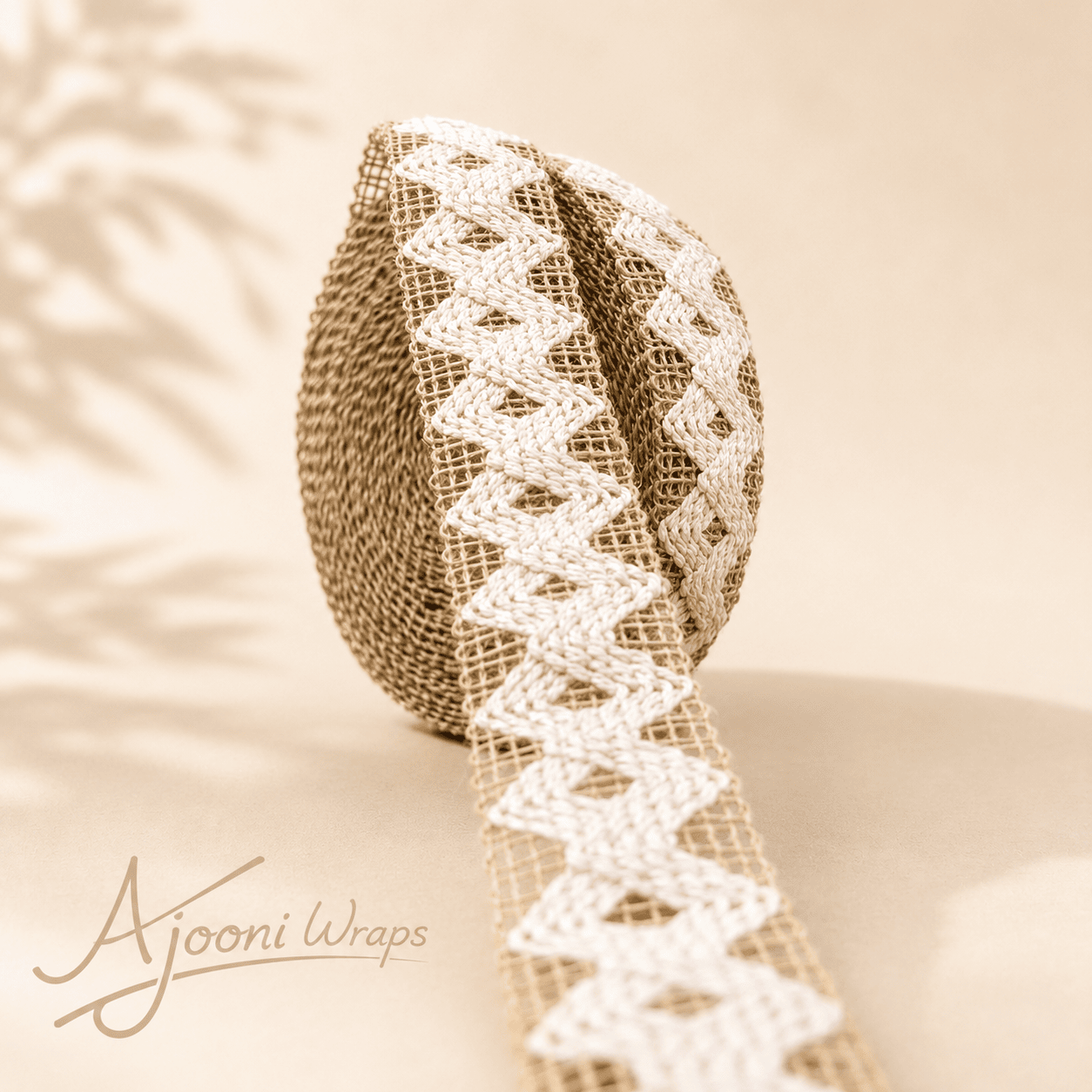 Jute Virasat Woven Net Ribbon | 1 Inch | 10 Yards