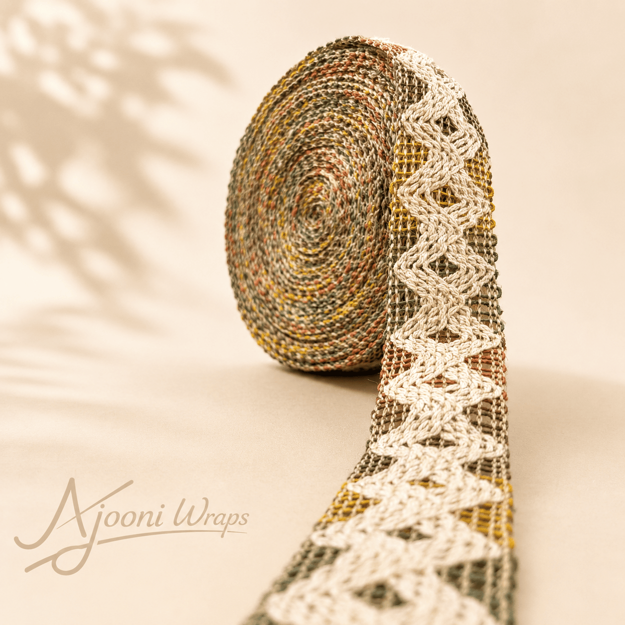 Jute Virasat Woven Net Ribbon | 1 Inch | 10 Yards