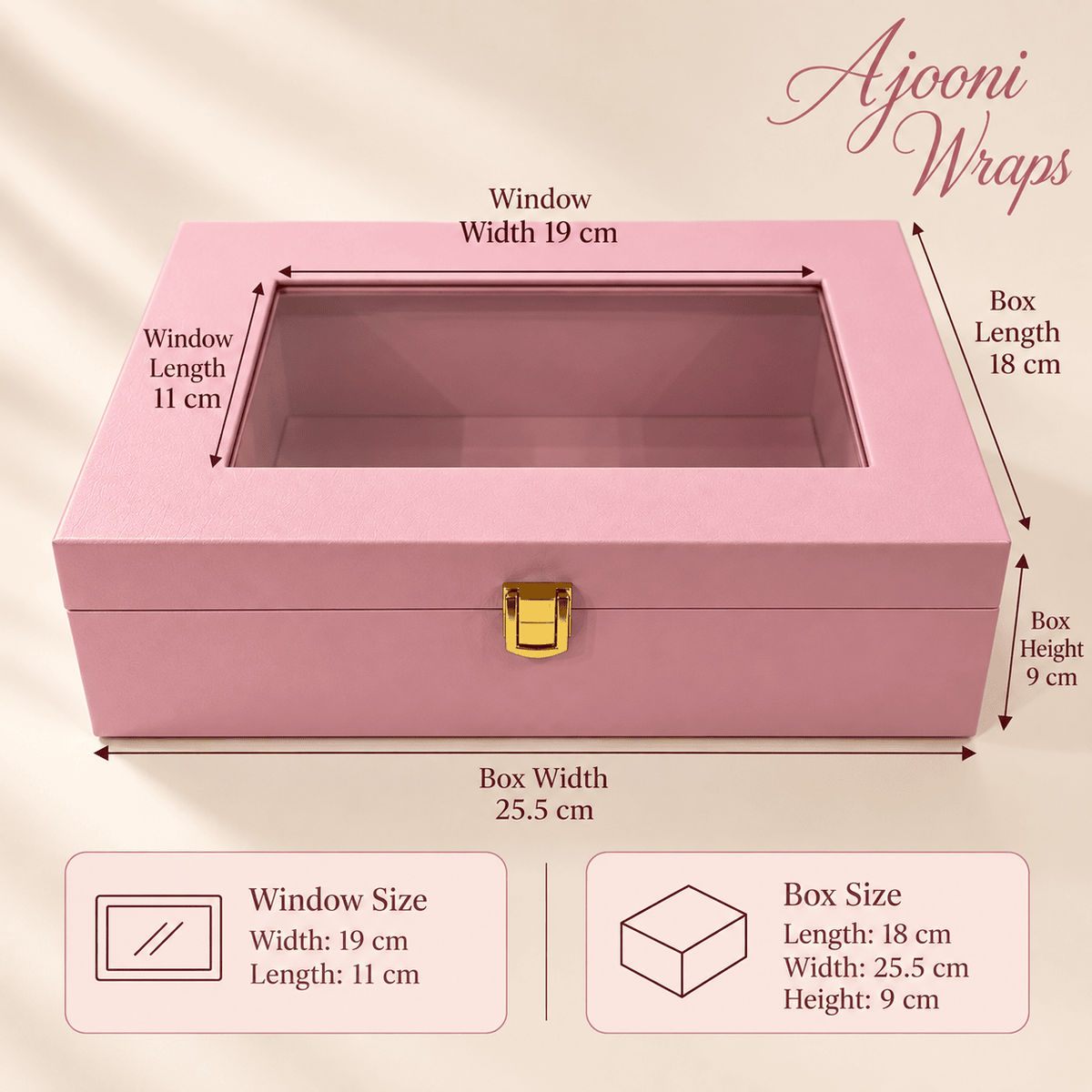 Luxury Leatherette Acrylic Window Box