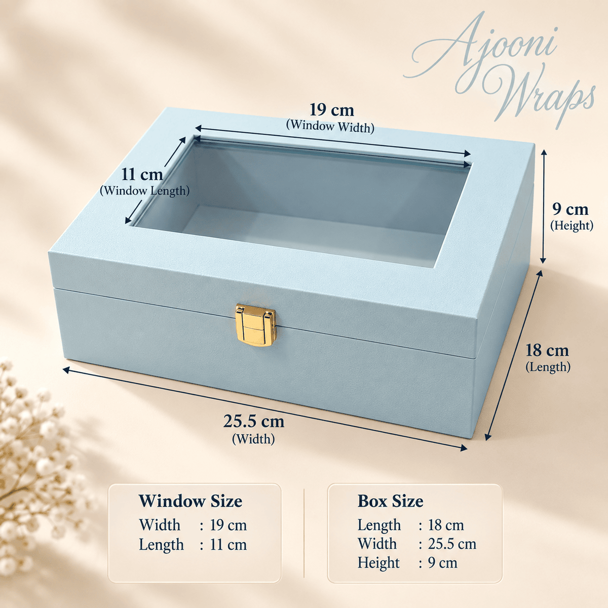 Luxury Leatherette Acrylic Window Box