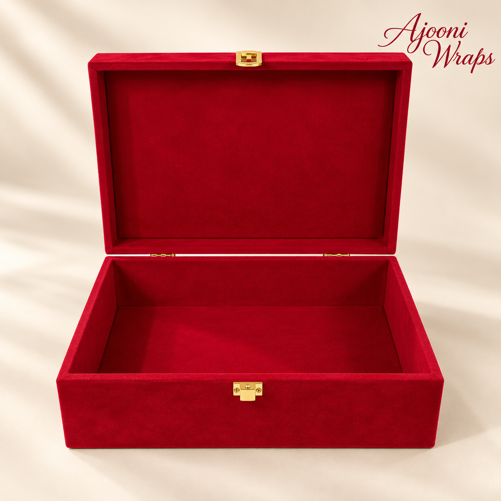 Luxury Velvet Finish Wooden Box