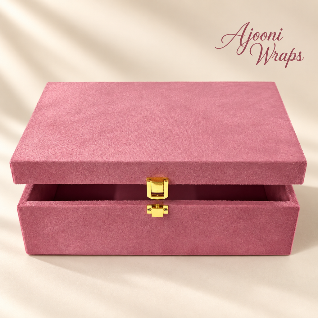 Luxury Velvet Finish Wooden Box