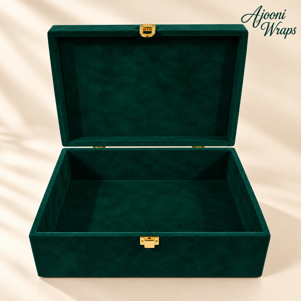 Luxury Velvet Finish Wooden Box
