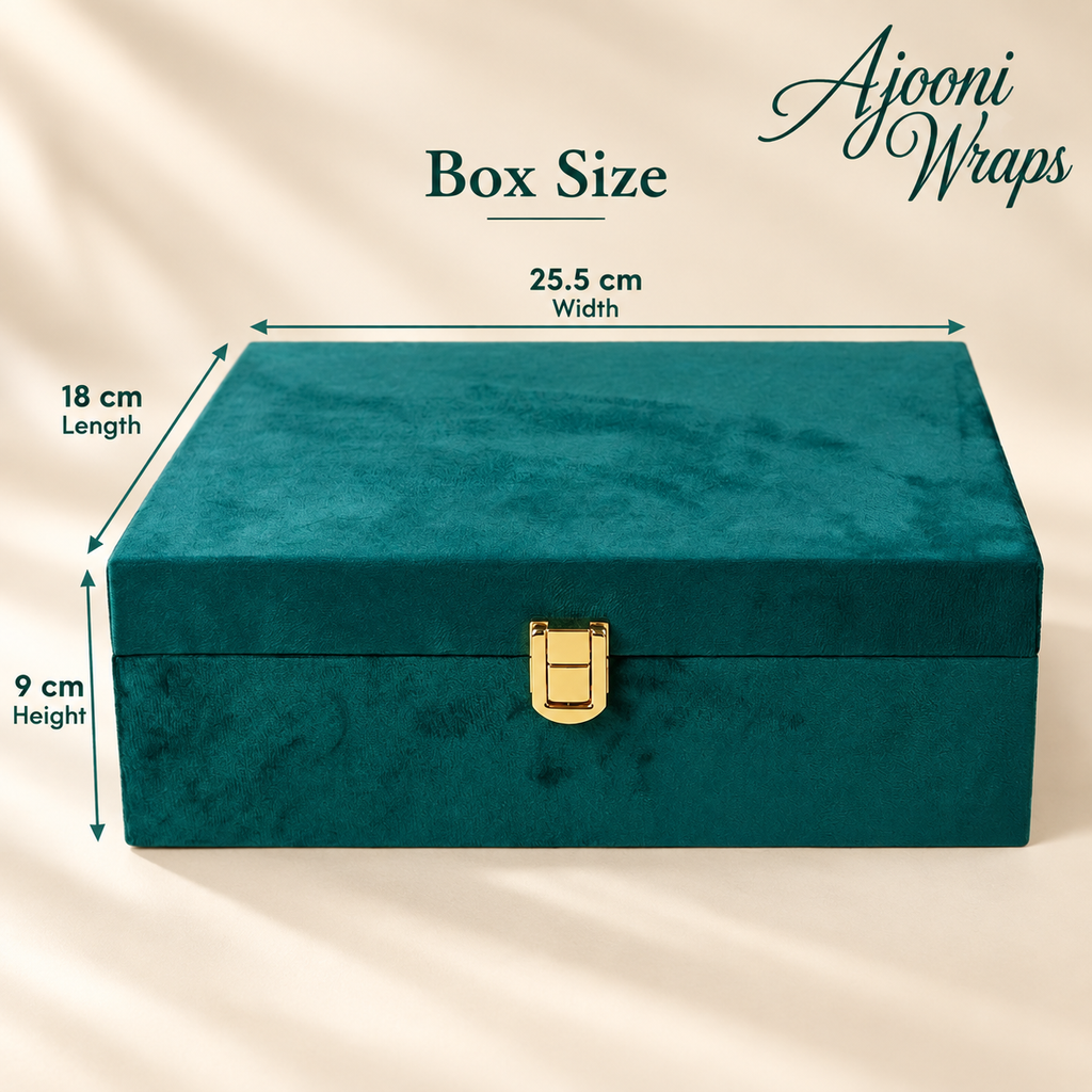 Luxury Velvet Finish Wooden Box