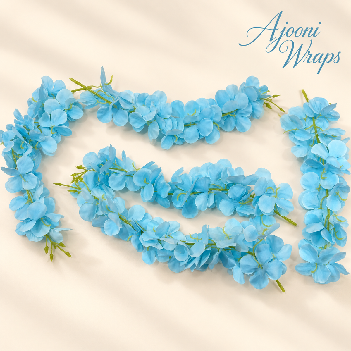 Premium Aqua Hydrangea Flower Garland