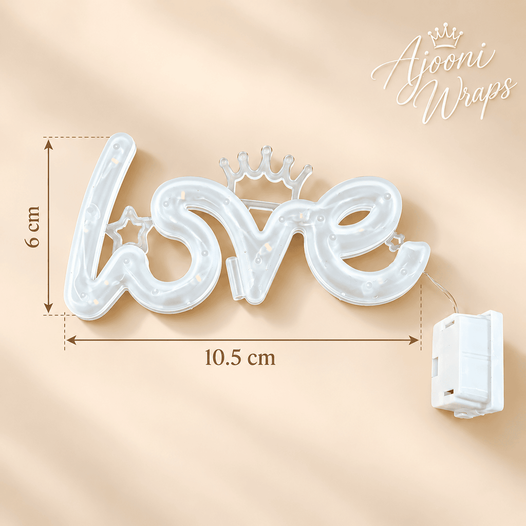 Crowned Love LED Cake Topper ✨👑