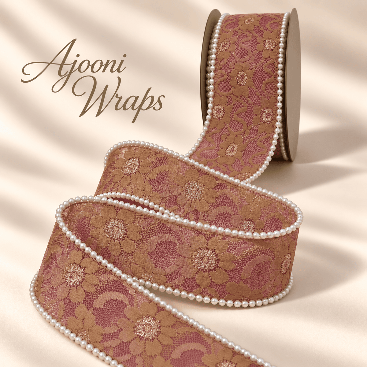 Luxury Pearl Organza Lace Ribbon | 2 Inch |