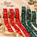 Luxury Christmas Ribbon Collection – Set of 6 🎄✨