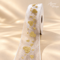 ✨ Luxury Glitter Heart Organza Ribbon 1.5 Inch 🎀💖