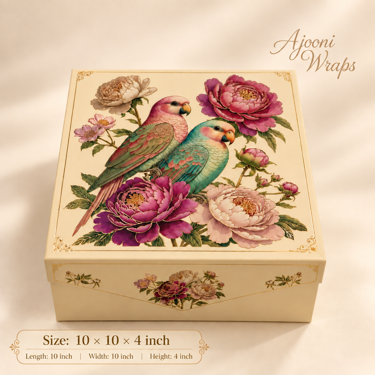 Lovebird Paradise Magnetic Collapsible Gift Box 🌸🦜