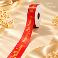✨ Satin Happy Birthday Ribbon 1 Inch 🎂🎀💖