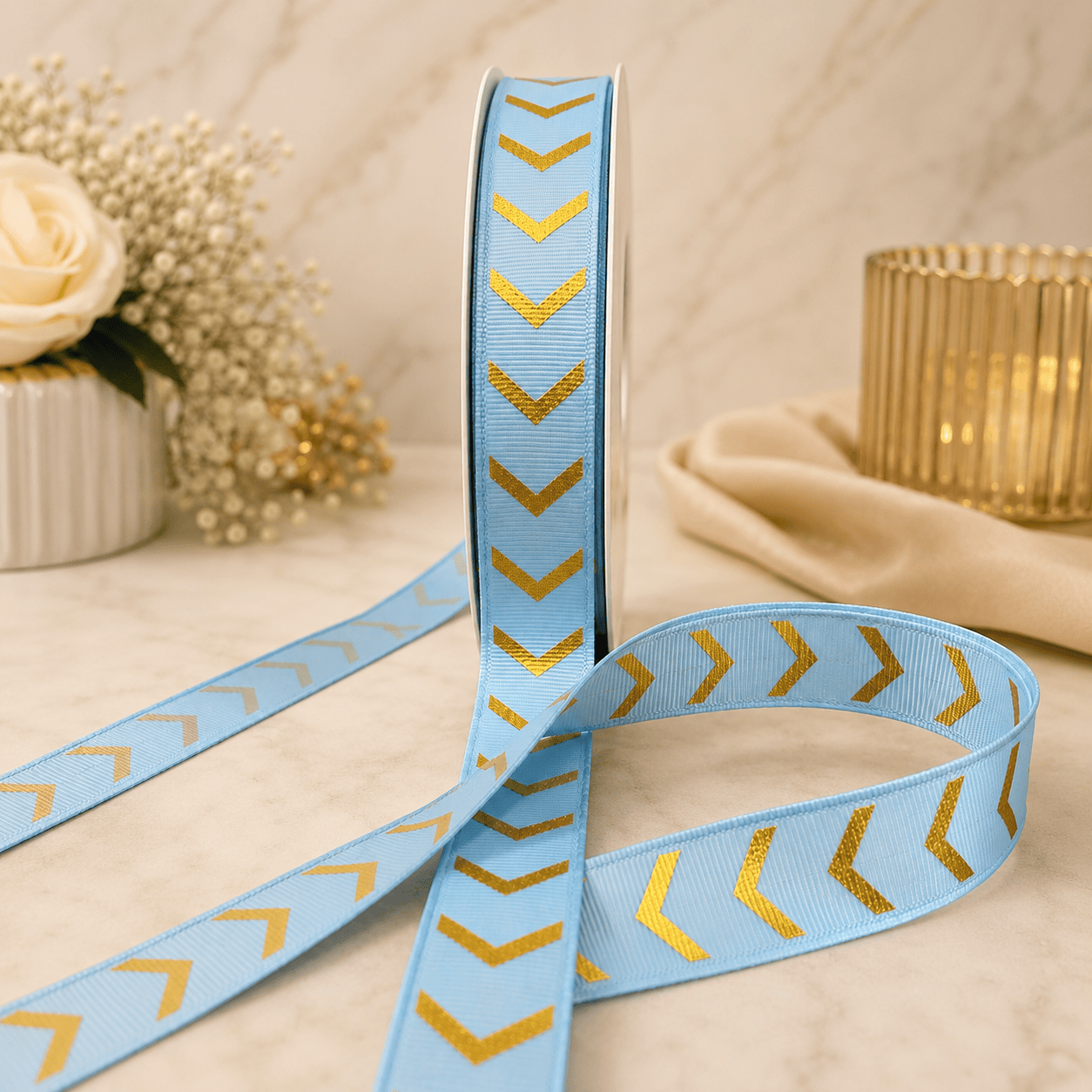 Golden Arrow Grosgrain Ribbon | 1 Inch
