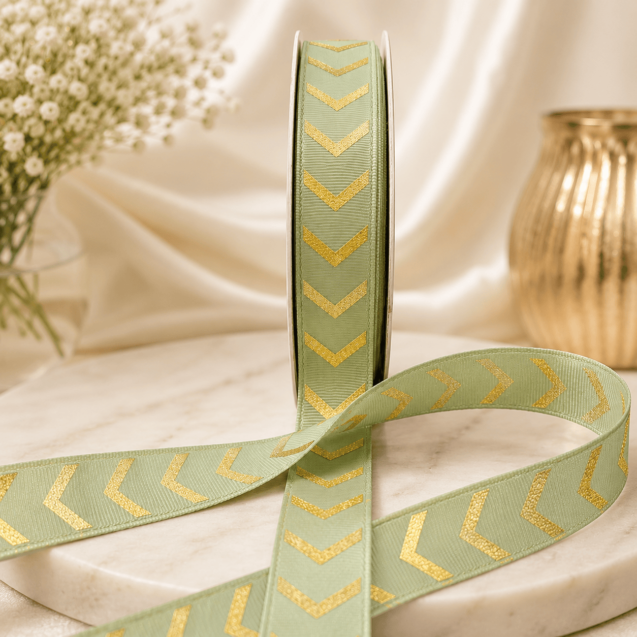Golden Arrow Grosgrain Ribbon | 1 Inch