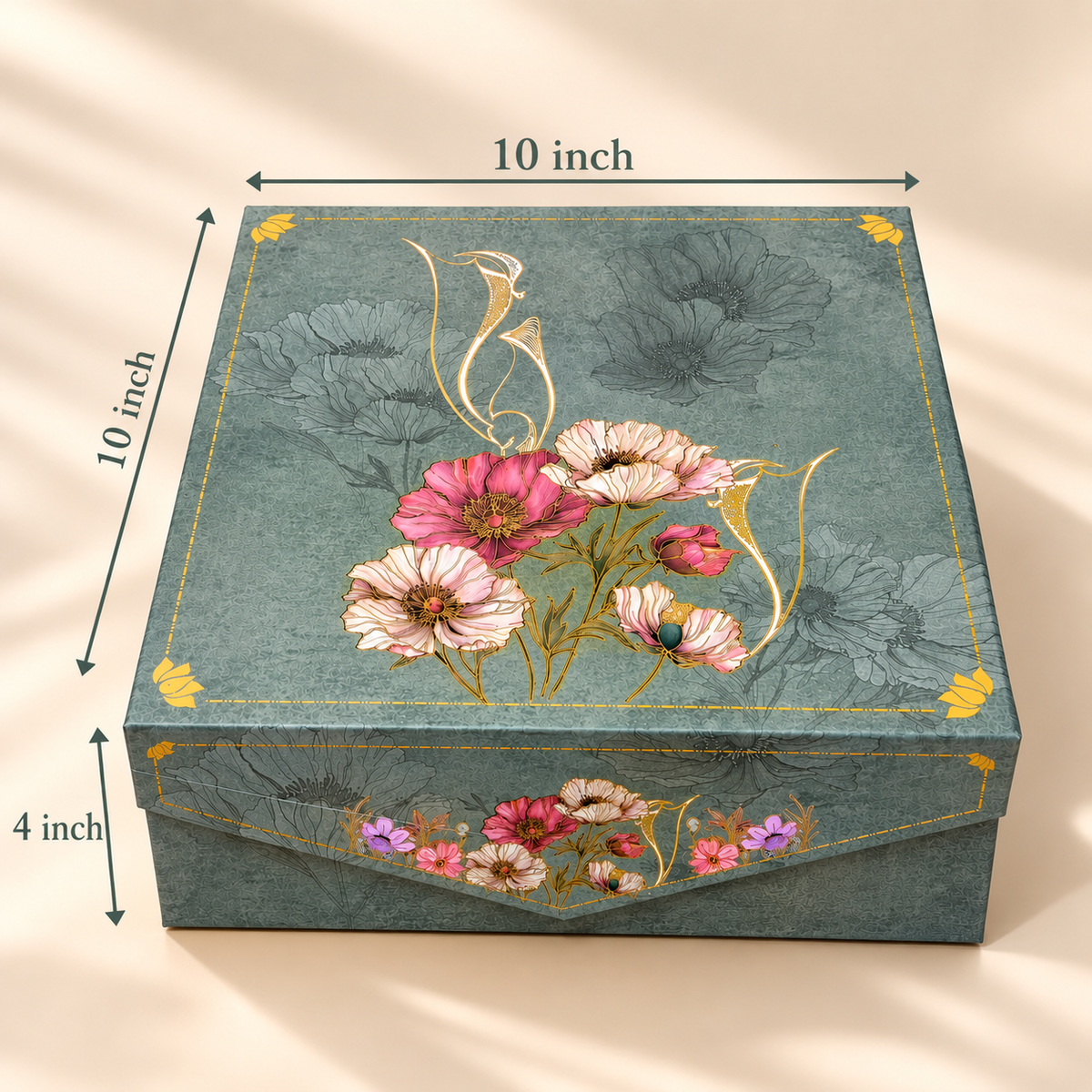 Pastel Sage Botanical Magnetic Collapsible Gift Box 🌿🌸