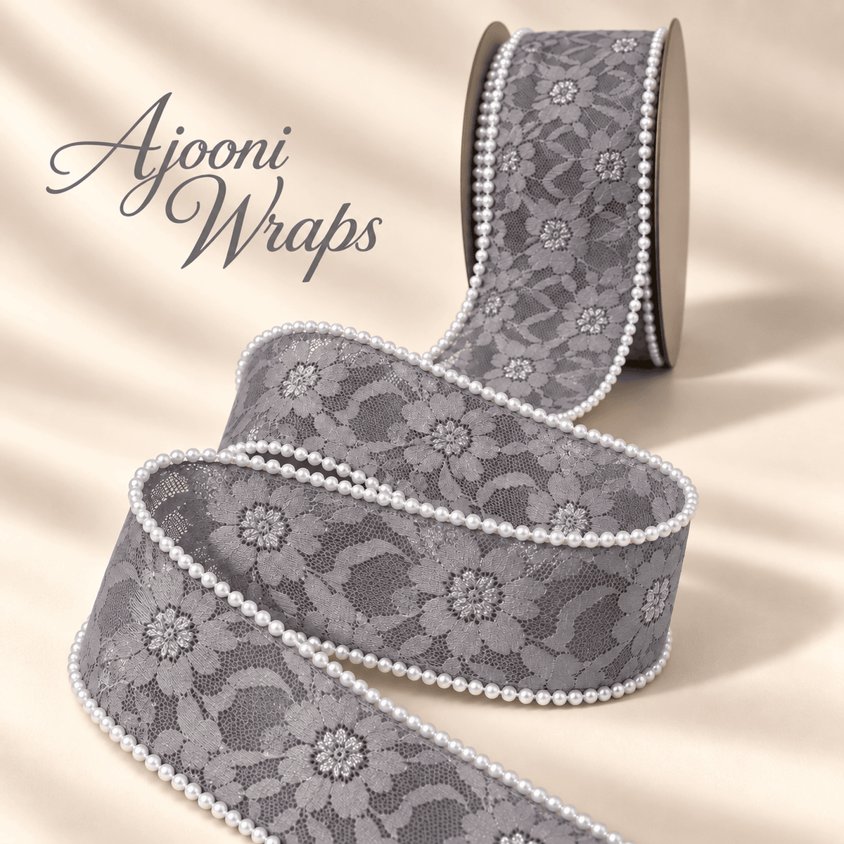 Luxury Pearl Organza Lace Ribbon | 2 Inch |