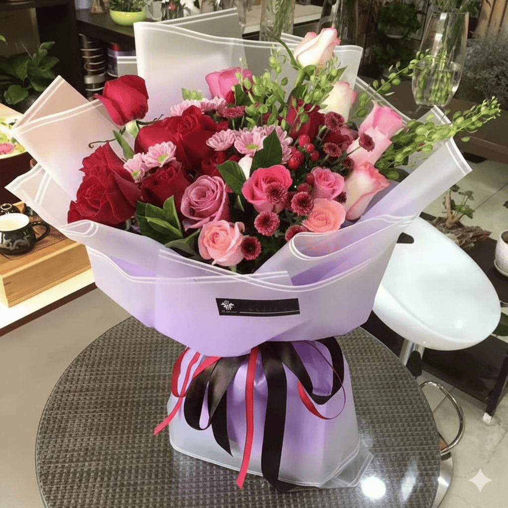 Crystal Fade Double Edge Gift & Bouquet Wrap