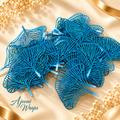 Premium Glitter Fan Leaf Mushroom Decorations ✨💙 Pack of 50 Mashroom